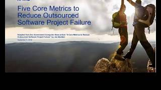 Five Core Metrics to Reduce Outsourced Software Project Failure
