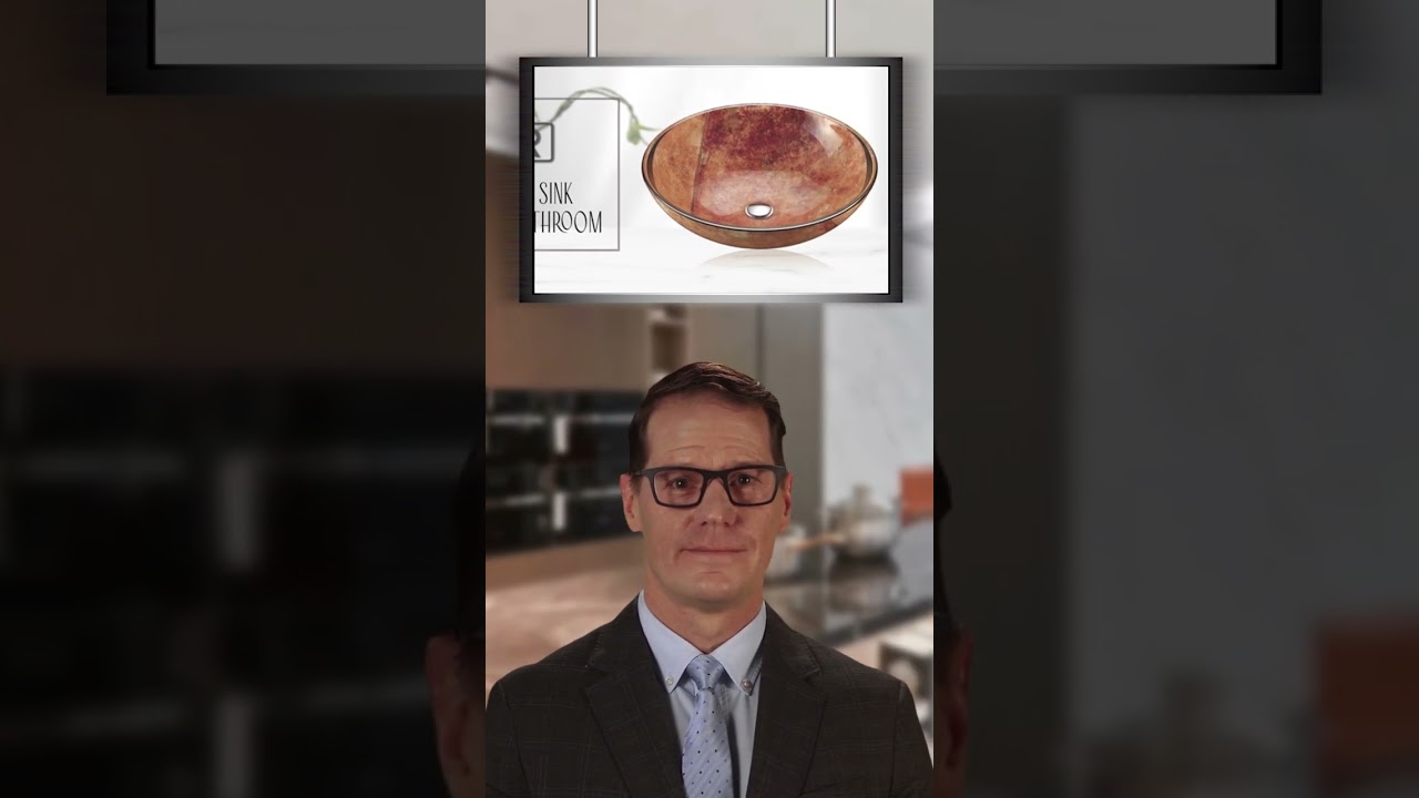 Glass Vessel Bathroom Sink, Handmade Artistic Tempered Glass Vessel Sink Vanity Round Bowl