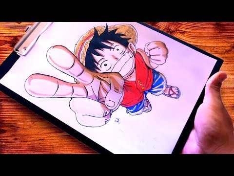 How to draw LOWERED LUFFY kkkkkkkk One Piece #1 