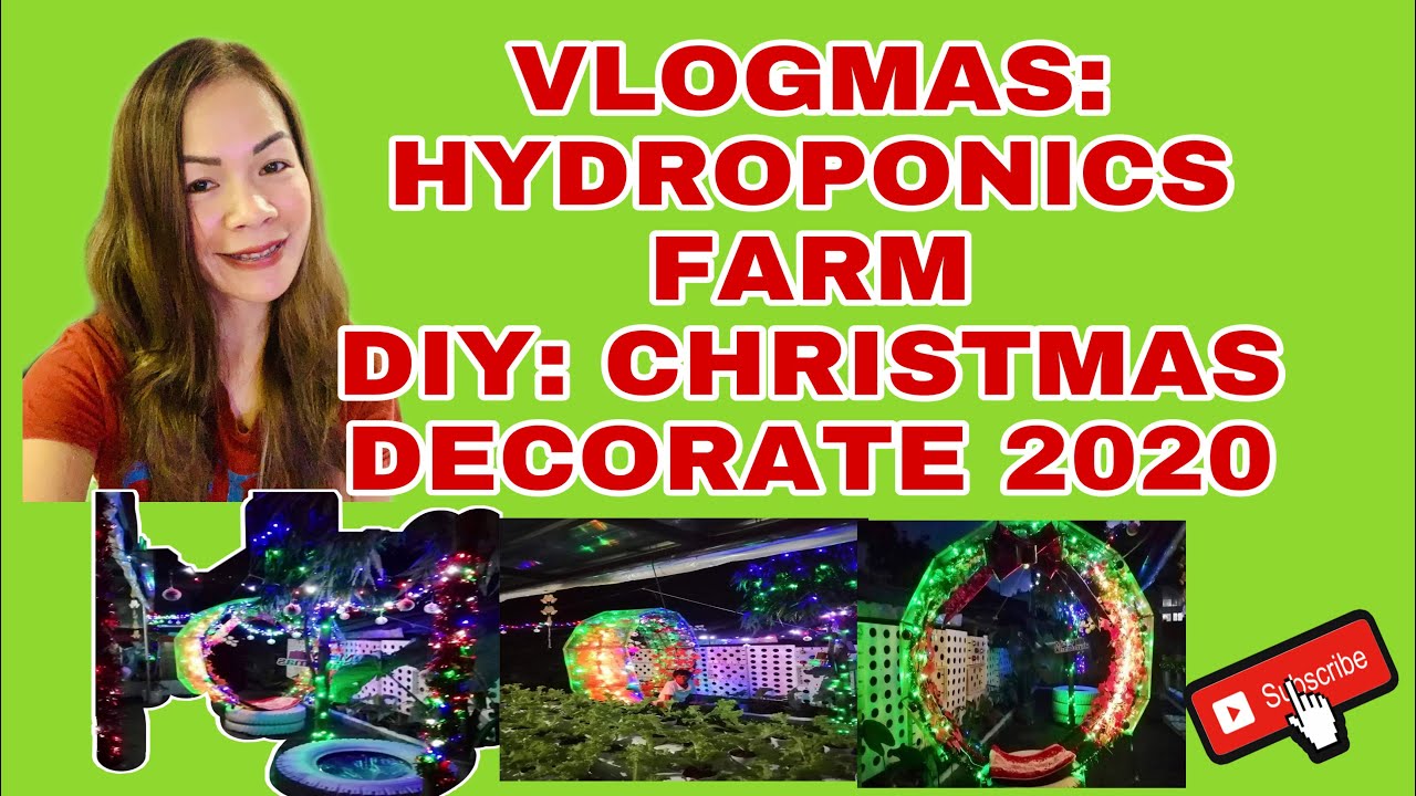 VLOGMAS: HYDROPONICS FARM: DIY CHRISTMAS DECORATE 2020||RaChelOnTv