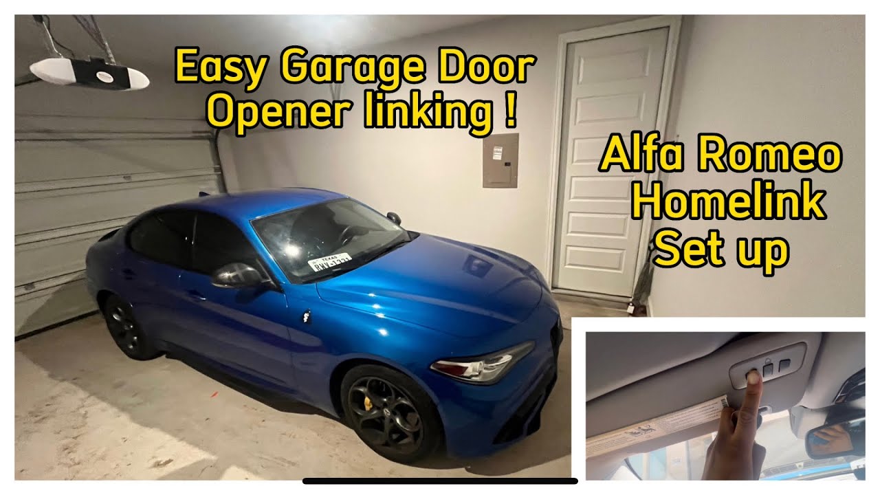 Alfa Romeo Giulia Stelvio garage door opener linking programming - YouTube