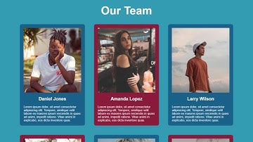 Responsive Team Cards HTML CSS
