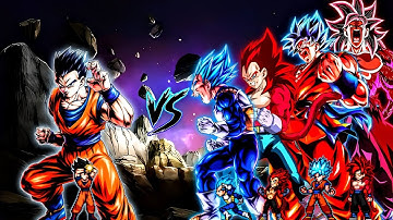 Mystic Gohan TP OP (New) VS Fusion Vegito OP (Goku & Vegeta) & Fusion Gogeta SSJ4 OP (G&V) in Mugen