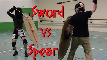 Celt Training Sword & Shield VS Spear & Shield - Paris - HEMA non-choregraphed 