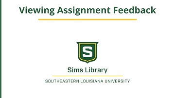 Viewing Assignment Feedback