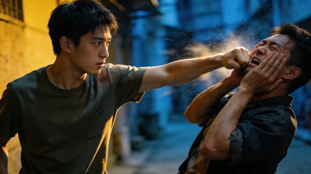 他看似好欺負，但其實是跆拳道高手，一拳就讓混混當場服軟！ 💗 中國電視劇    💗偶像劇