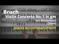 Bruch - Violin Concerto No.1 in Gm, 1st Mov: Piano Accompaniment [Slow]
