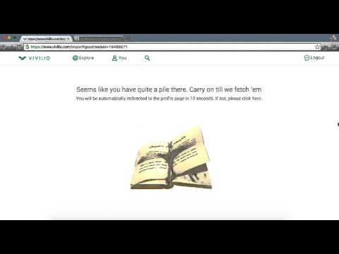 Using Goodreads to import in Vivilio