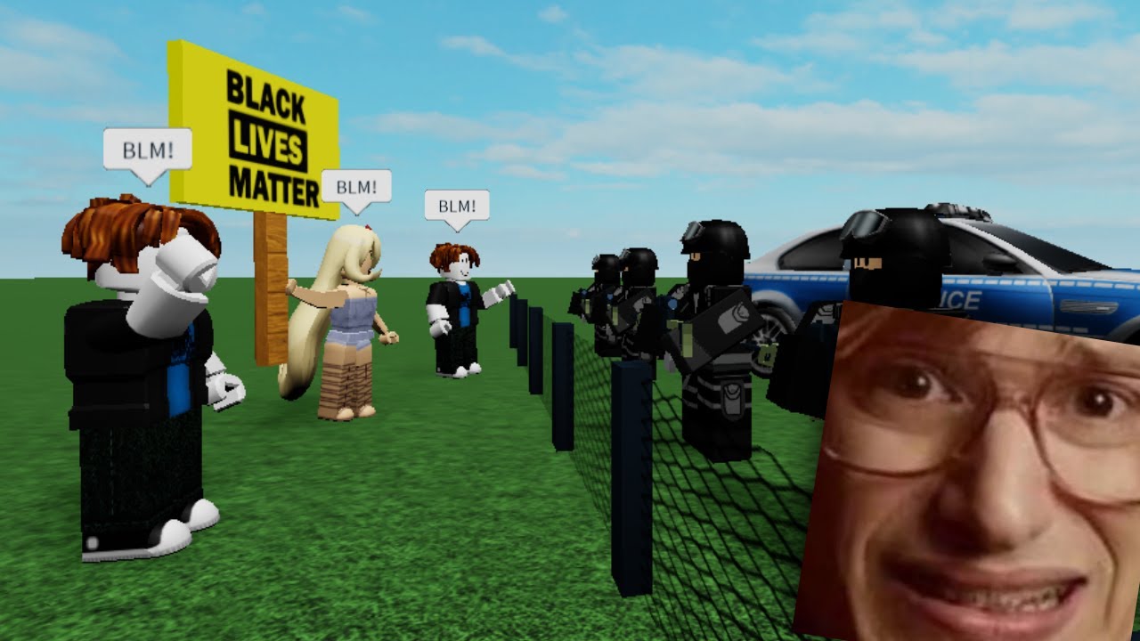 Kids Are Protesting Blm In Roblox Youtube - protest sign roblox