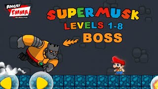 Super Musk World - Levels 1-8 + BOSS [2K 60FPS] Android Gameplay screenshot 4