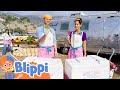 Ice lollies at the pier | Blippi Vehicles | Learning Videos for Kids