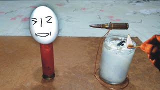 Egg Vs Bullet Experiment. IS AN EXPLODING CARTRIDGE DANGEROUS. EGGS vs Bullet Shell. @CrazyXYZ