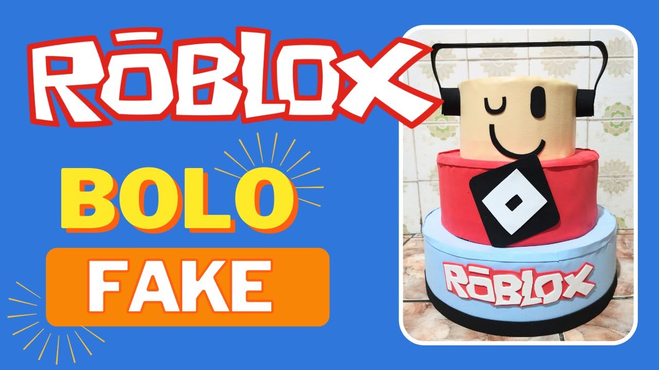 Bolo Fake - Base de Isopor revestido em eva - Roblox