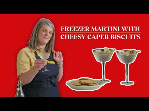 Our easy freezer door martini recipe with cheesy caper biscuits | Good Housekeeping UK