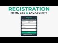 Build Register/Sign Up Using HTML, CSS, and JavaScript