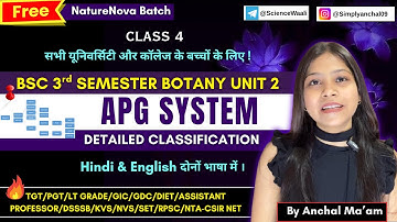 APG system of classification for plants bsc 3rd semester botany unit 2 🔥💯Merit & Demrits