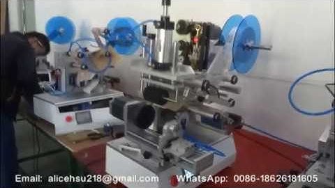 Glass Hexagon Jars Labeling Machine, Label Applicator, bottle label machine equipment