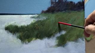 My Process for painting a Seascape in acrylics | tutorial
