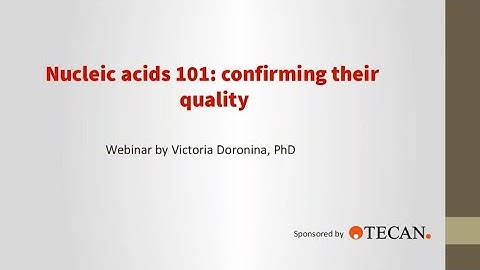 Nucleic acids 101: Confirming Their Quality