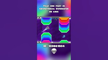 THAT PART IN GEOMETRICAL DOMINATOR 💀 #geometrydash #funnymemes #jumpscare #shorts