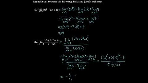 Calculus 2.3 Calculating Limits Using the Limit Laws