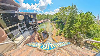 Wild West Falls Adventure - Warner Brothers Movie World - Onride - 4K - Wide Angle