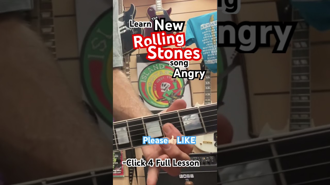 Learn NEW Rolling Stones Song ANGRY guitar lesson