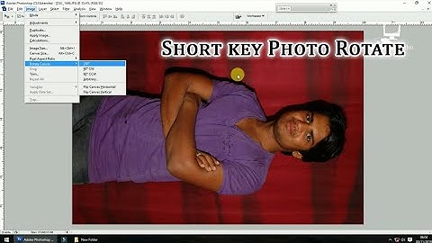 #rotate  photo ko short key se Photoshop mein roted kaise karte hain.by .. free main sikho