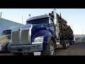 TRI-DRIVE LOGGING TRUCKS (KENWORTH, PETERBILT, WESTERN STAR) HAULING SHORT &amp; LONG LOGS / VIDEO #44