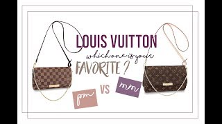 LOUIS VUITTON FAVORITE MM VS PM COMPARISON 