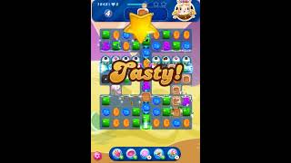 Candy Crush Saga Level 1843 -1 Stars, 22 Moves Completed, No Boosters