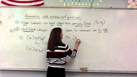 Electron Configuration - Exceptions (Cr & Mo)