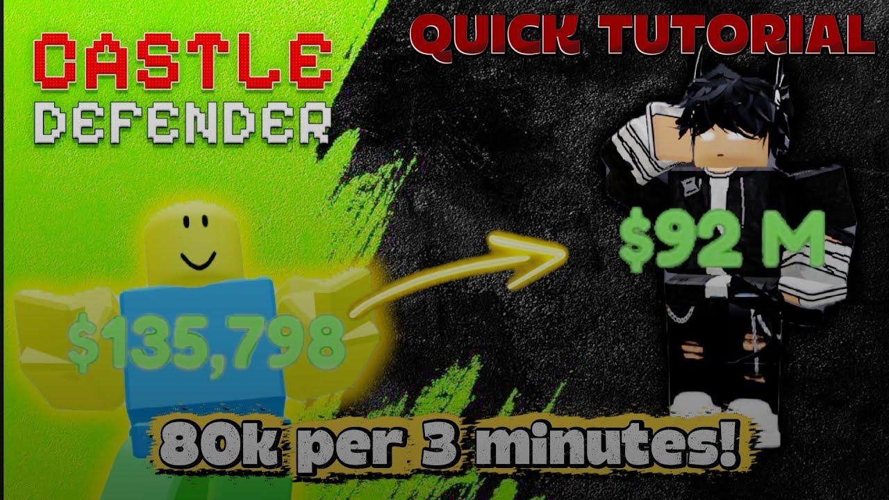 Castle Defender on Roblox | Money farm on how you can get 80k per 3 ...
