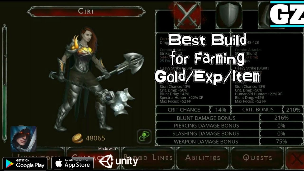 Vampire's Fall: Origins - Best BUILD for Farming Gold/Item/Exp - YouTube