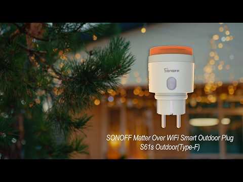 Вулична WiFi розетка SONOFF S61S TPF Matter розумна (IP44, Type F, енергомоніторинг), видео 1