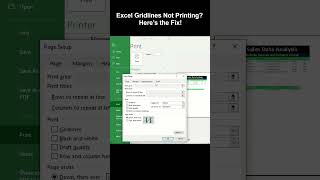 Excel Gridlines Not Printing? (30 Second Fix) #Excel #ExcelTips #Printing #Gridlines #Tutorial