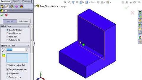 SolidWorks Part Modeling 03 Advanced Fillets   03 Face Fillets