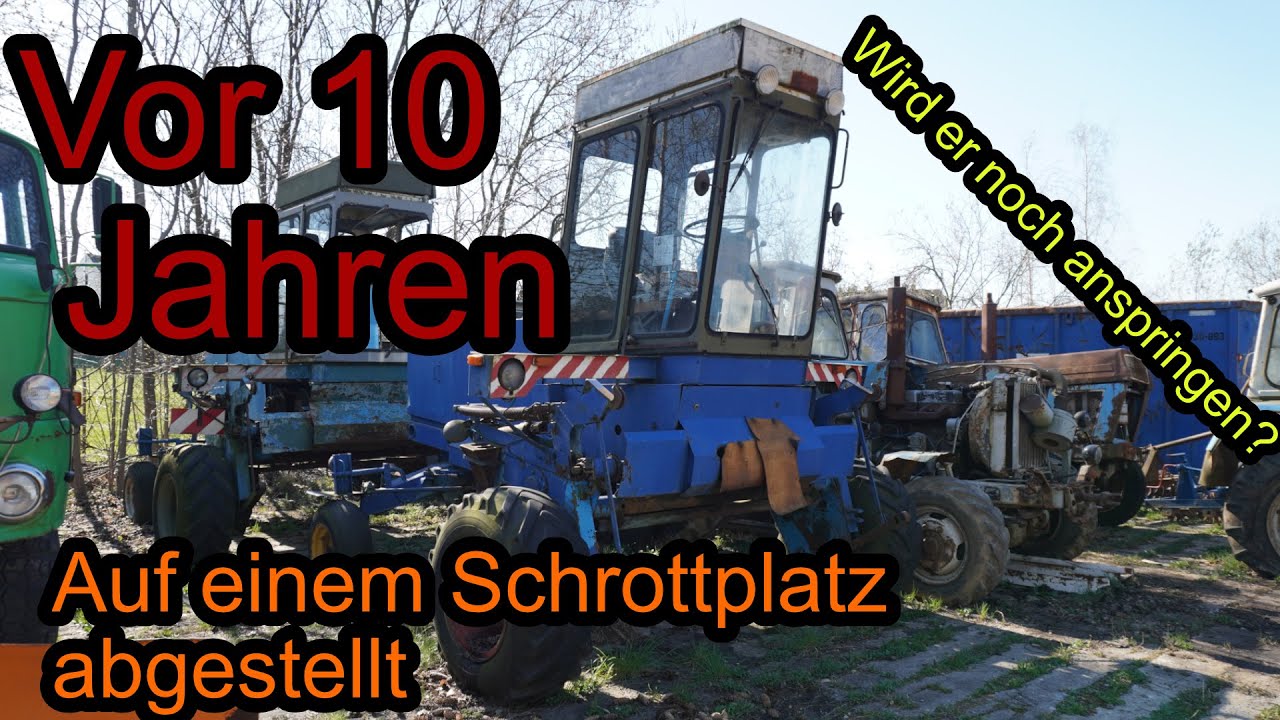 Vergessener alter Schwadmäher E301  Motor starten