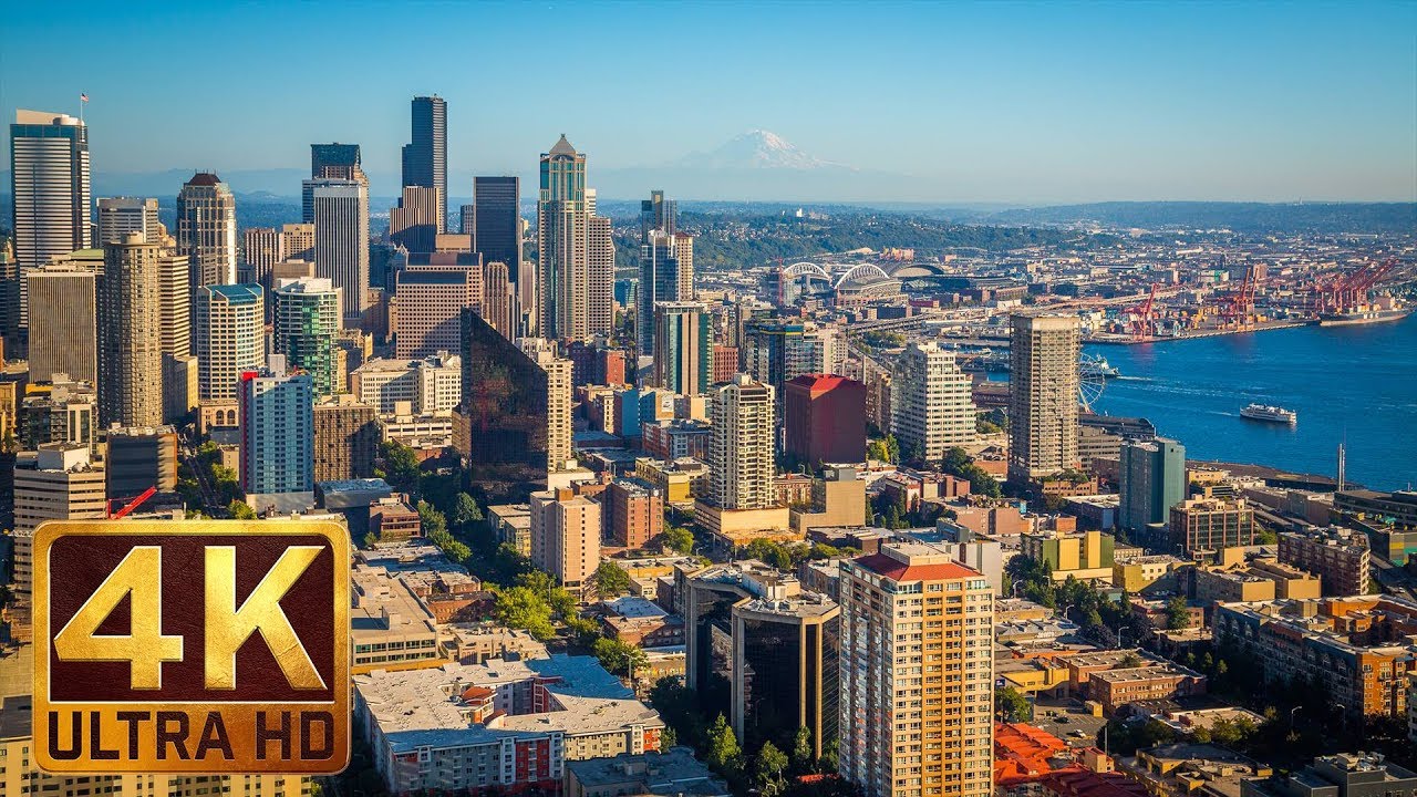 Seattle - The Emerald City - 4K Documentary Film with City Views   Relaxaing Music - Part 2