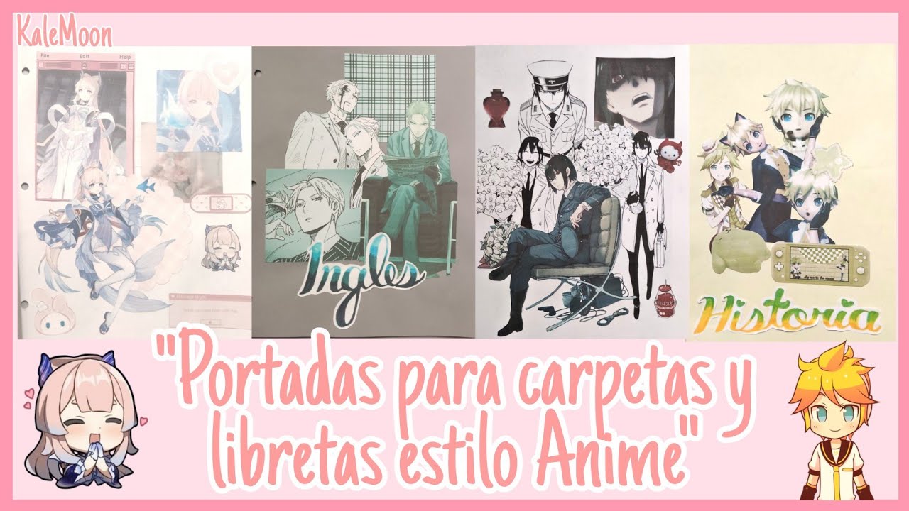 Portadas Anime para carpetas y libretas - [ manualidades anime ] - thptnganamst.edu.vn