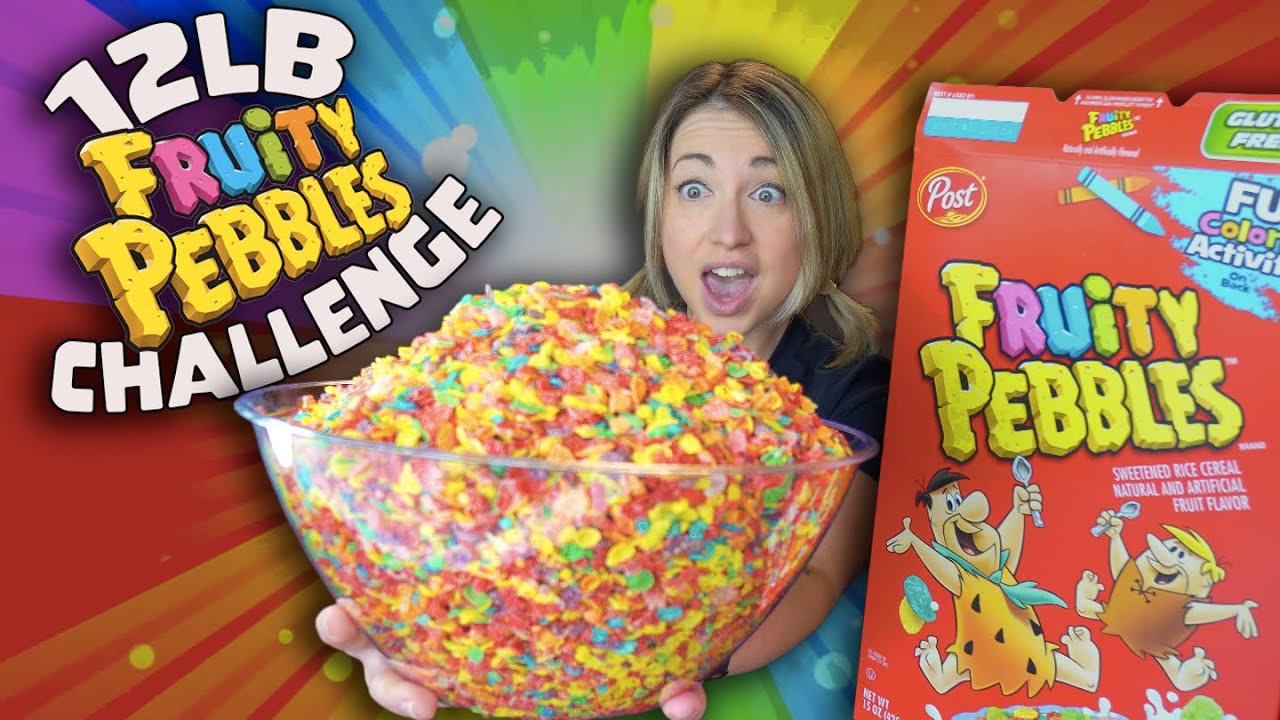 THE FRUITY PEBBLES CEREAL CHALLENGE | 12LB Bowl of Cereal