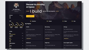 Responsive Portfolio Design Using Flutter with Dynamic  Project and skill counter - Link (commnet)