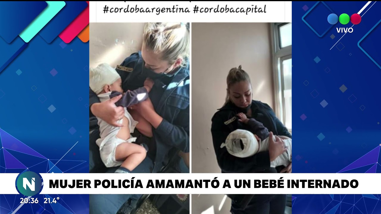DE OFICIO POLICÍA, DE INSTINTO MADRE DIO DE AMAMANTAR A UN BEBÉ INTERNADO
