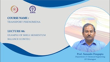 Lecture 06 : Example of Shell Momentum Balance (Contd.)