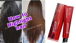 Hair Highlights||Streax Developer||Matrix Socolor 12N||Complete tutorial -  YouTube