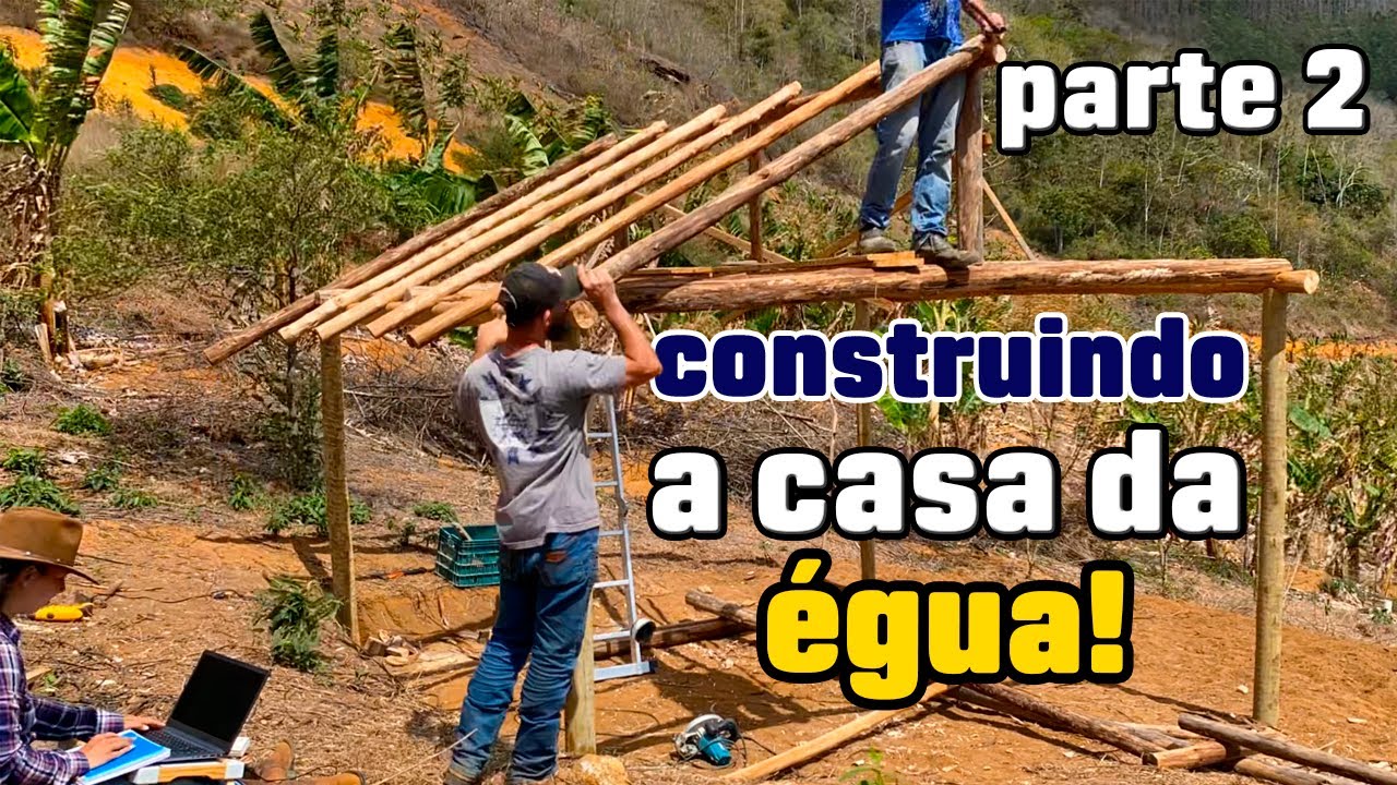 Construindo uma baia / cocheira pra égua castanha! | parte 2
