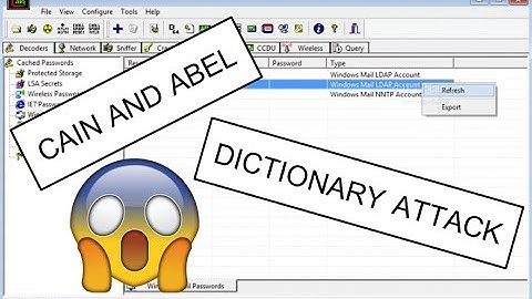 HOW TO USE DICTIONARY ATTACK in CAIN AND ABEL