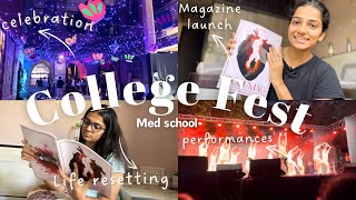 College Fest Vlog🌌|Performances 💃|Live concert🎸|Med School 🏫