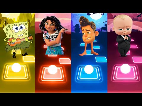 SpongeBob Vs Baby Boss Vs Encanto Vs Luca Tiles Hop Gaming Music Zone