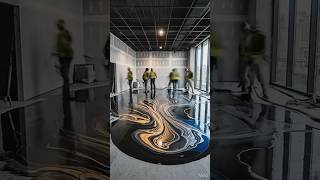 The Ultimate Satafying Epoxy Floor and Showroom transformation #diy #satisfying#viral#shorts